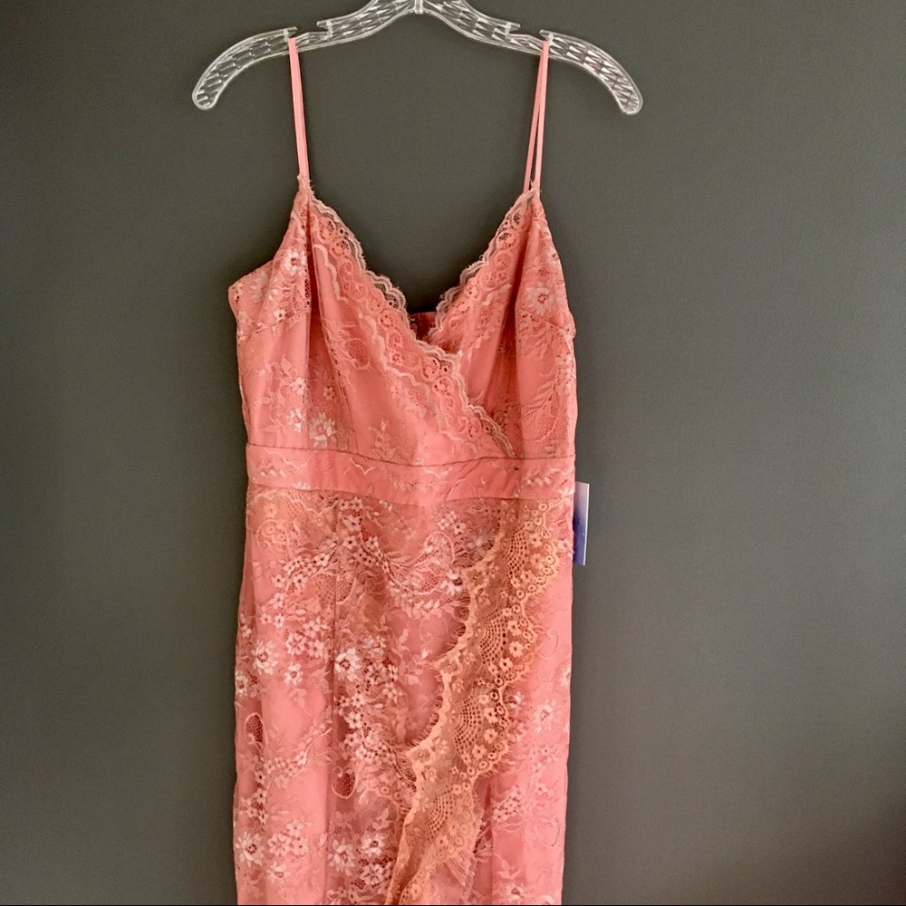Revolve Majorelle Paisley Dress in Blush & Silver Size Large